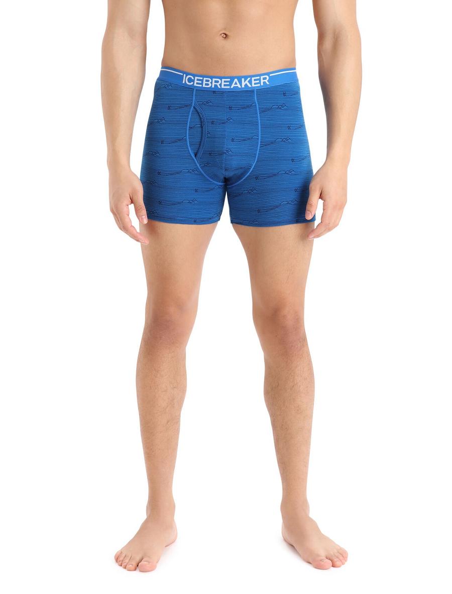 Sous Vêtement Icebreaker Merino Anatomica Boxers With Fly Homme Bleu Marine | FR 1304SGLO